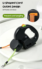 Dual Dog Retractable Leash - 2 Dogs, 10ft Each