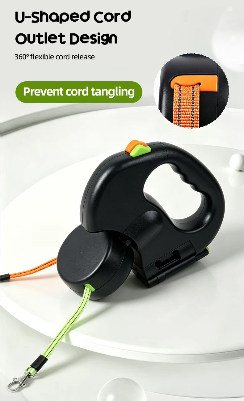 Dual Dog Retractable Leash - 2 Dogs, 10ft Each