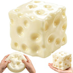 Cheese Squishy Stress Cube – Moldable Sensory Fidget Toy