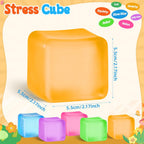 Squishy Stress Cube – Soft Sensory Squeeze Fidget Toy