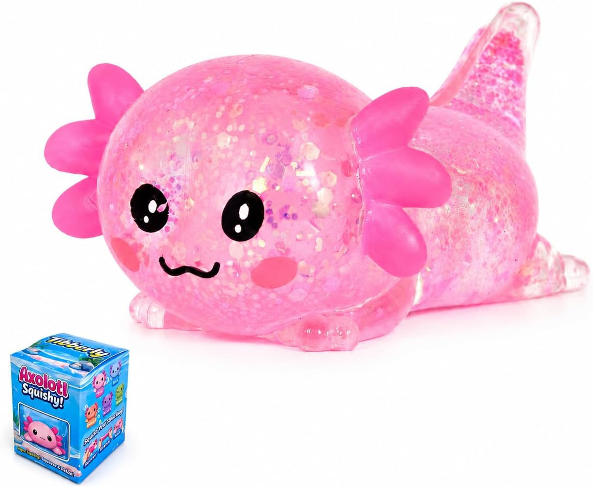 Glitter Axolotl Squishy Toy – Slow-Rising Sensory Fidget Toy
