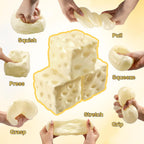 Cheese Squishy Stress Cube – Moldable Sensory Fidget Toy