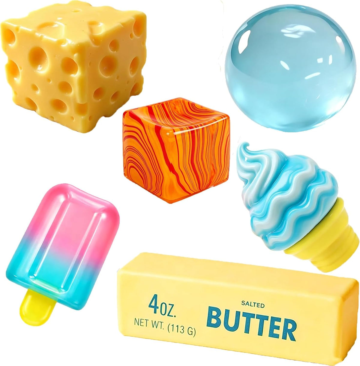 Food-Inspired Squishy Fidget Toys – Soft Slow-Rising Sensory Squeeze Toys