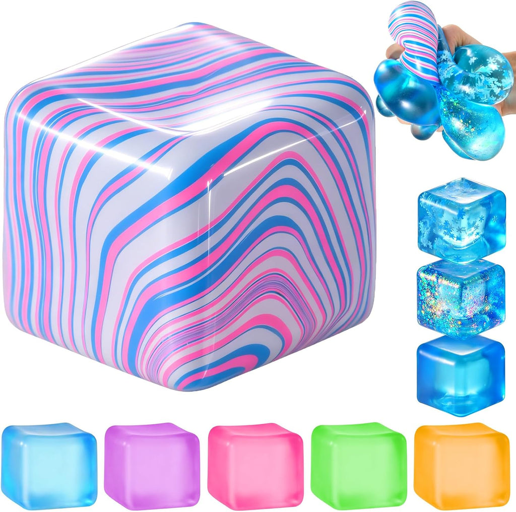 Squishy Stress Cube – Soft Sensory Squeeze Fidget Toy