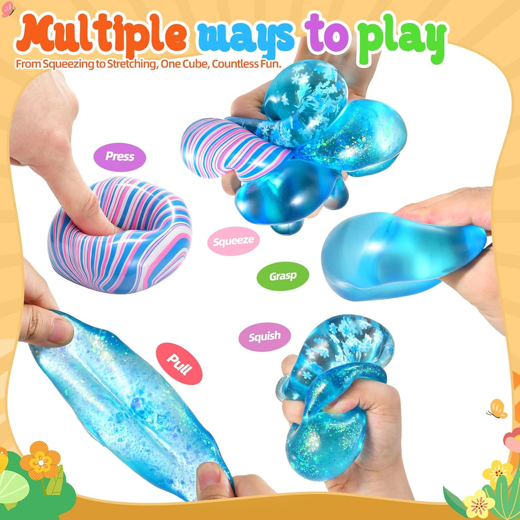 Squishy Stress Cube – Soft Sensory Squeeze Fidget Toy