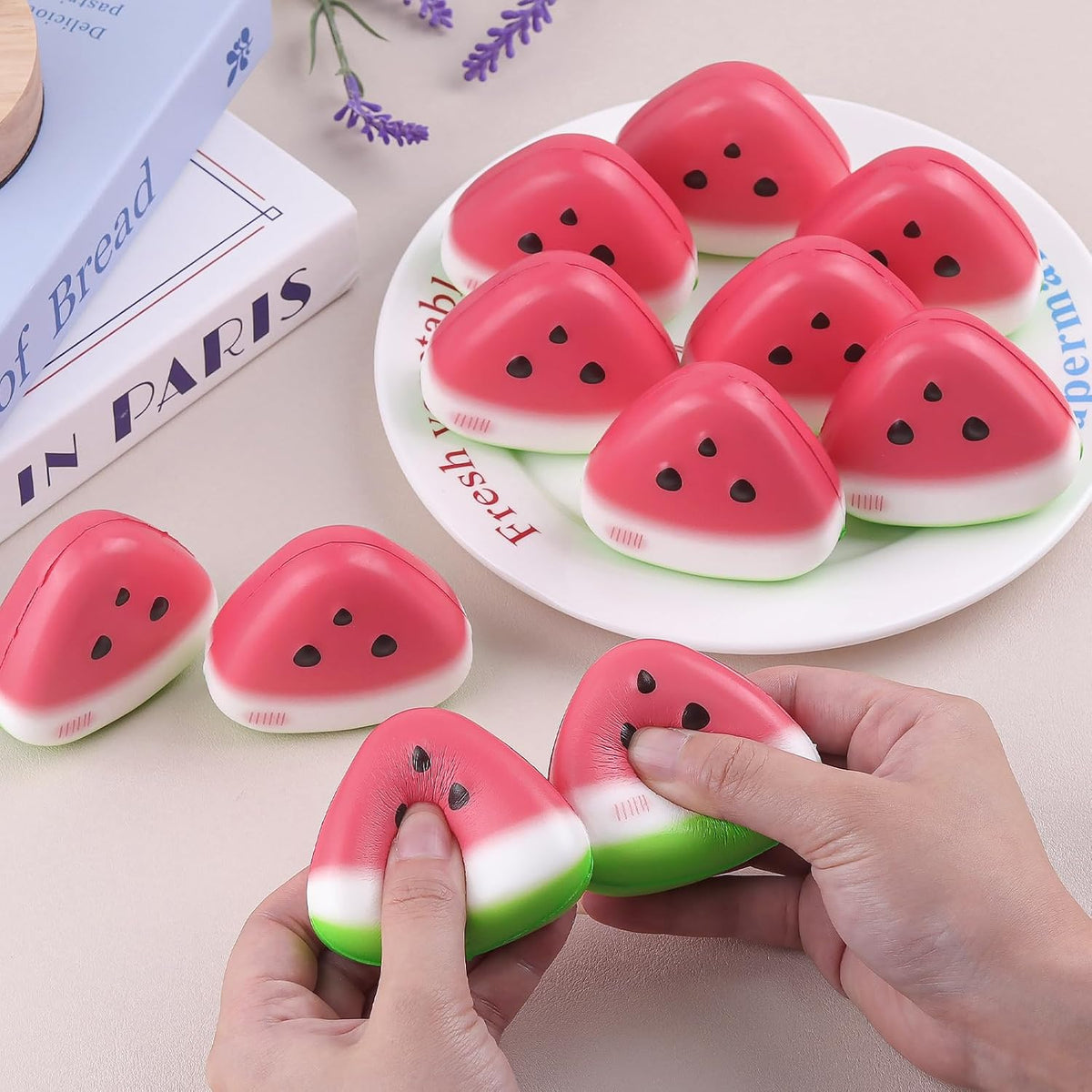 Watermelon Squishy Toys – 12-Pack Slow-Rising Fruit Fidget Toys