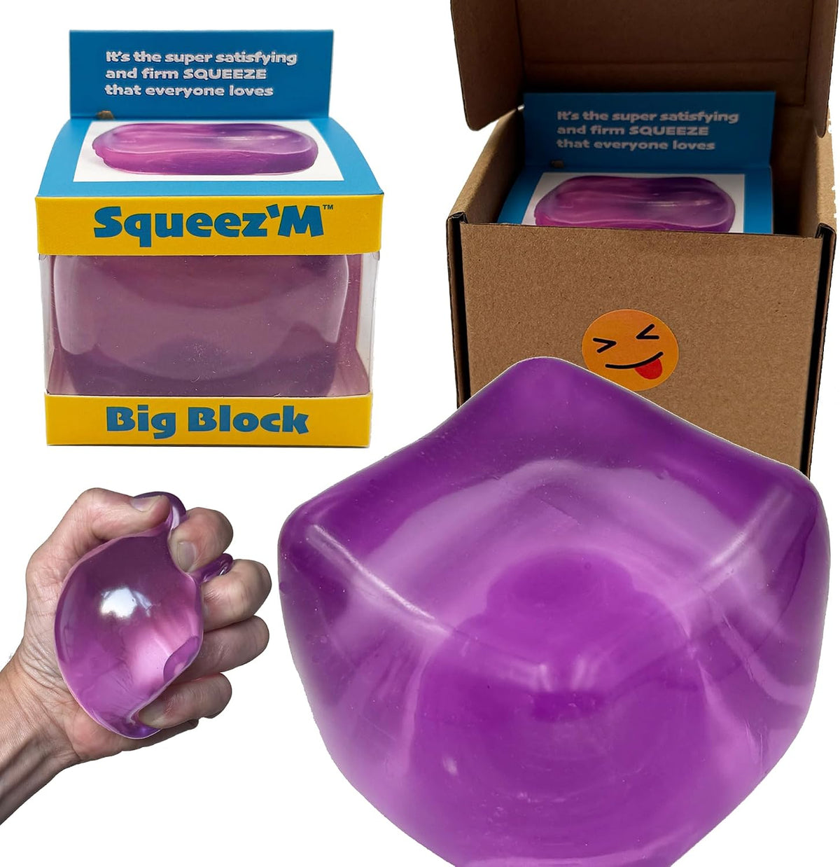 Oversized Gel Stress Cube – Squishy Sensory Fidget Toy