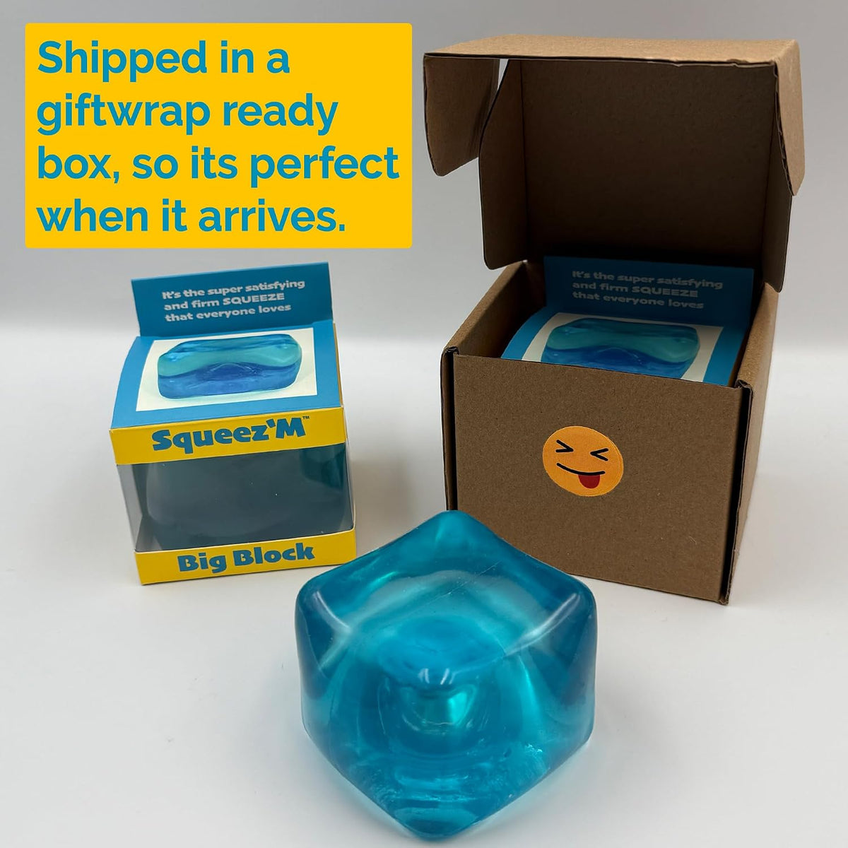 Oversized Gel Stress Cube – Squishy Sensory Fidget Toy