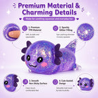 Glitter Axolotl Squishy Toy – Slow-Rising Sensory Fidget Toy