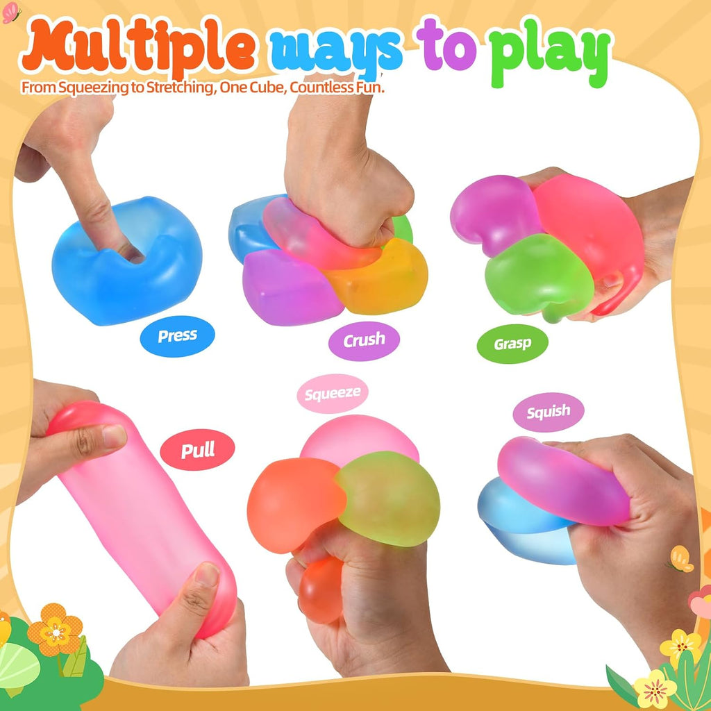 Squishy Stress Cube – Soft Sensory Squeeze Fidget Toy