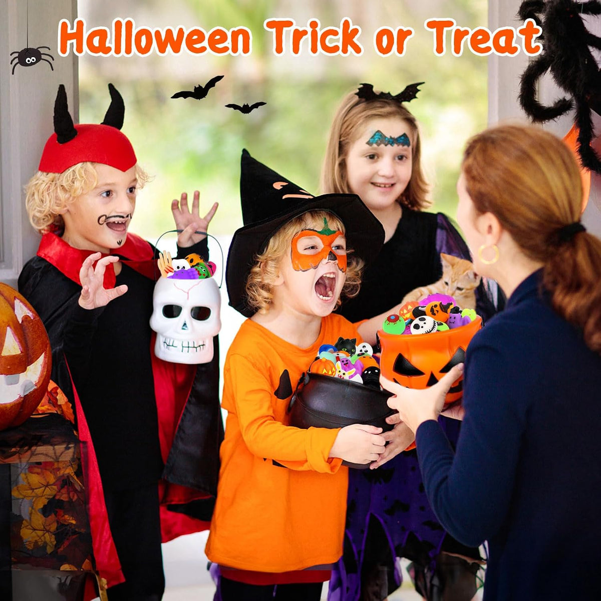 Mini Halloween Mochi Squishy Toys – 30/50 Pack Spooky Party Favors