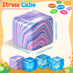 Squishy Stress Cube – Soft Sensory Squeeze Fidget Toy