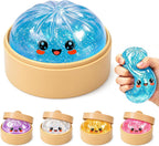 Glitter Squishy Toy with Holder – Soft Squeeze Sensory Fidget