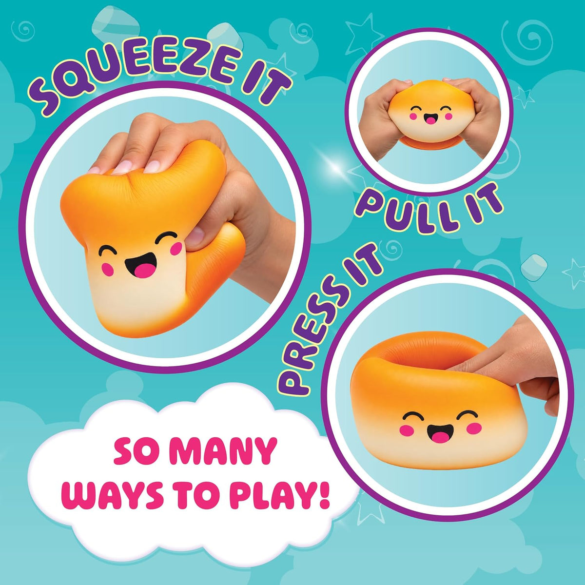 Marshmallow Squishy Fidget Toy – Soft Slow-Rising Sensory Squeeze Toy