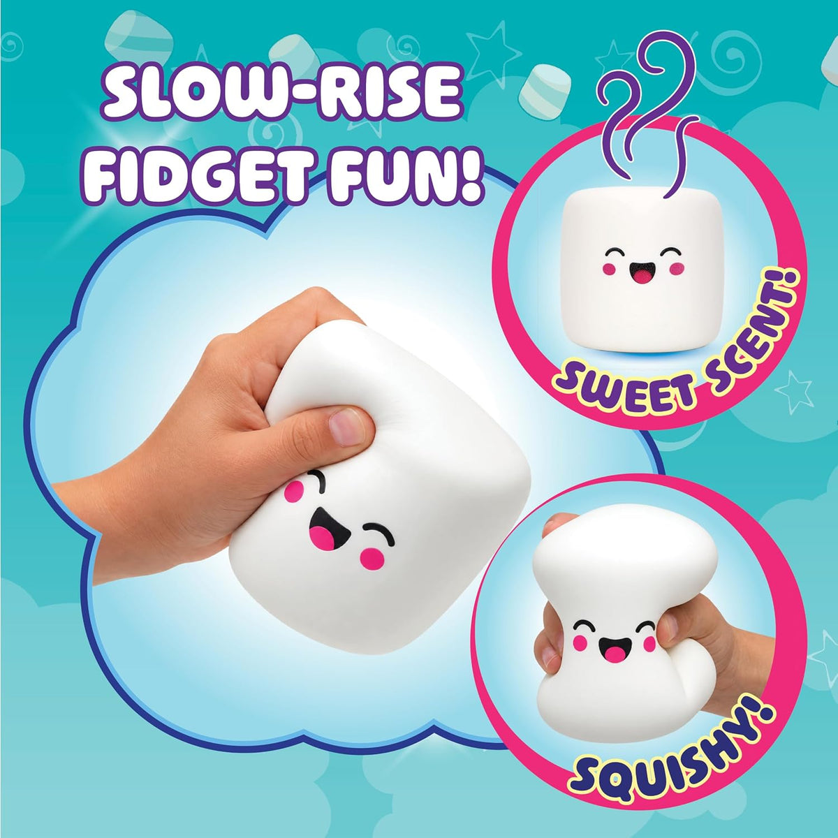 Marshmallow Squishy Fidget Toy – Soft Slow-Rising Sensory Squeeze Toy
