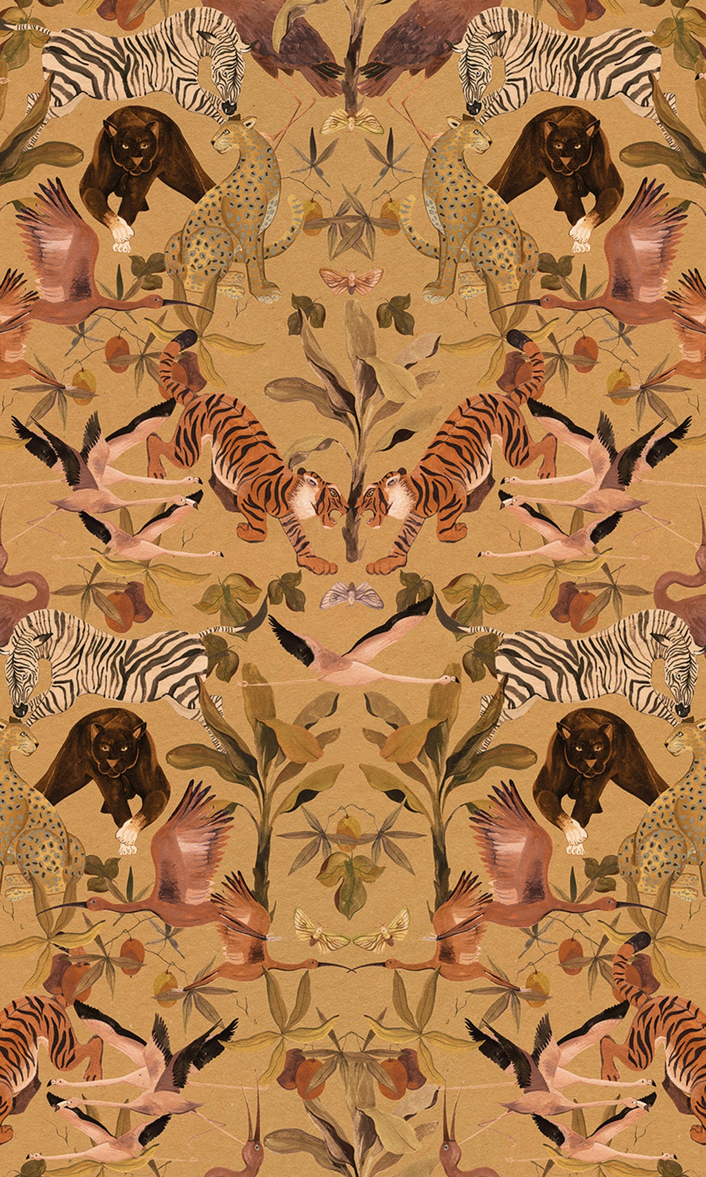 Designer Walls Ochre Magic Animals DW2002