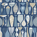Wall Vision WV1759 Pottery Blue Folk Wallpaper