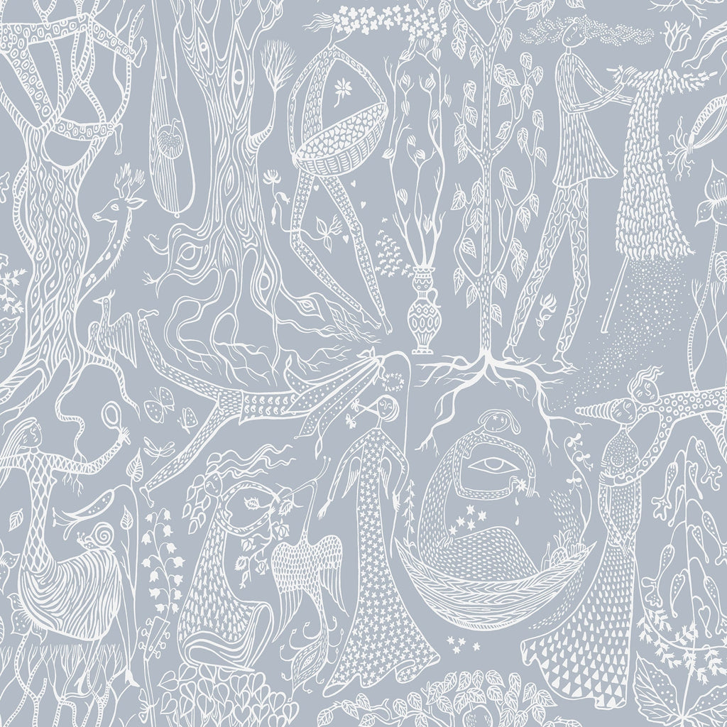 Wall Vision WV1765 Poem d ´Amour Slate Folk Wallpaper